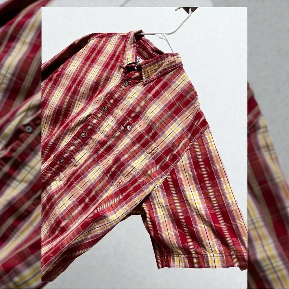 Carhartt Red and Yellow Plaid Casual Shirt - Picture 3 of 4
